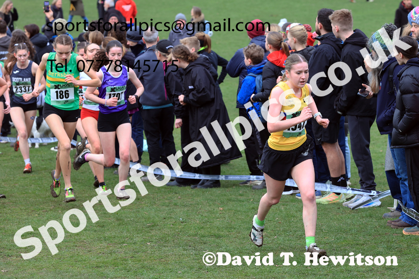 Womens Under-17s 2026 UK CAU Inter Counties Cross Country, Wollaton Park, Nottingham. Photo: David T. Hewitson/Sports for All Pics